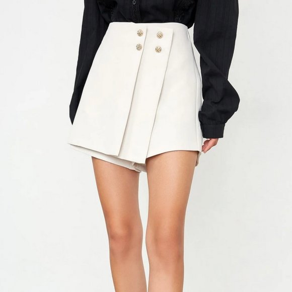 J.ING - Brystol Beige Asymmetrical Skort - Beige - Size (see measurements in ad) - Picture 3 of 3